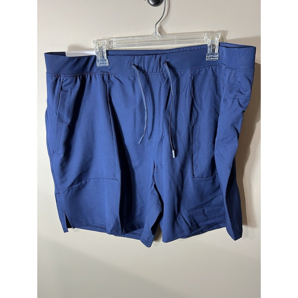 Crane Athletic Shorts Blue & Tan Drawstring Waist Size XXL 2 Pair NEW